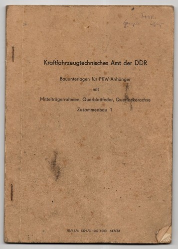 Bauunterlagen pkw anhänger - bauunterlagen,